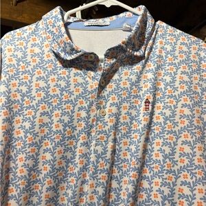 Harbour Town Blue and Orange Patterned Shirt